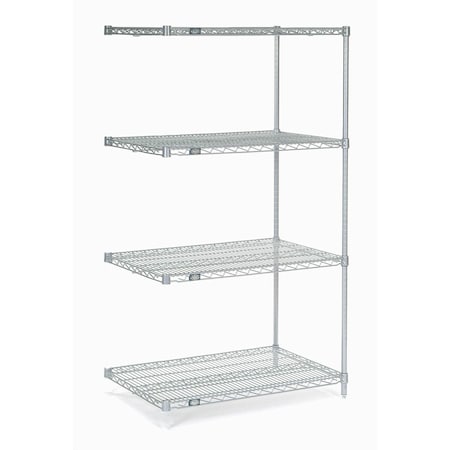 Nexel Wire Shelving Add-On, Poly-Z-Brite, 30W x 14D x 86H A14308Z